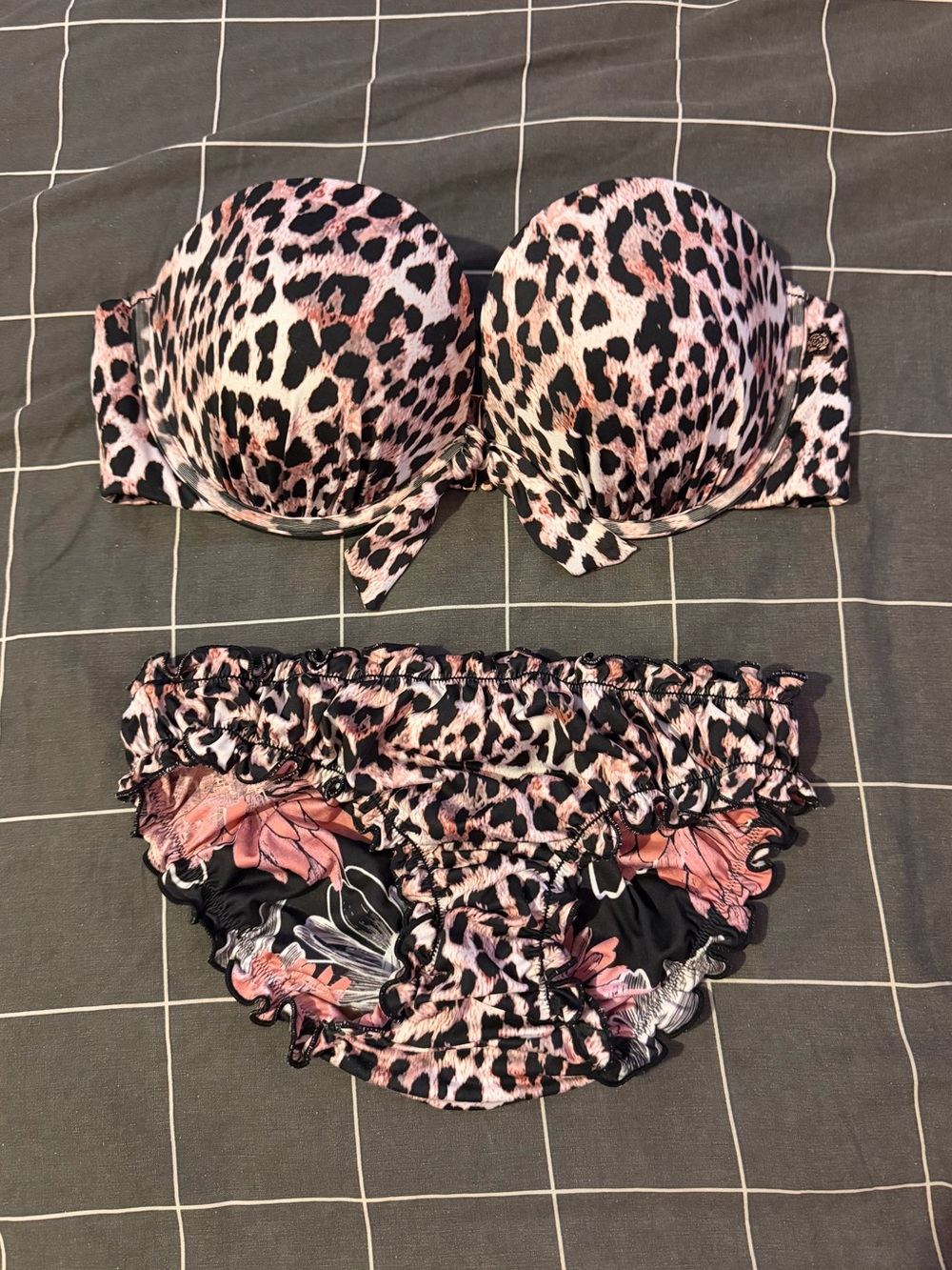 la vie en rose leopard bikini